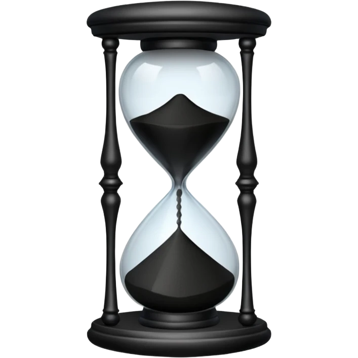goth hourglass emoji