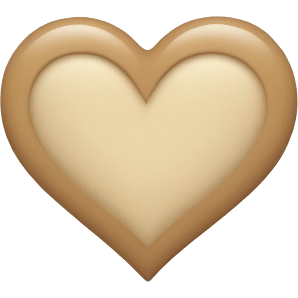 Beige heart emoji