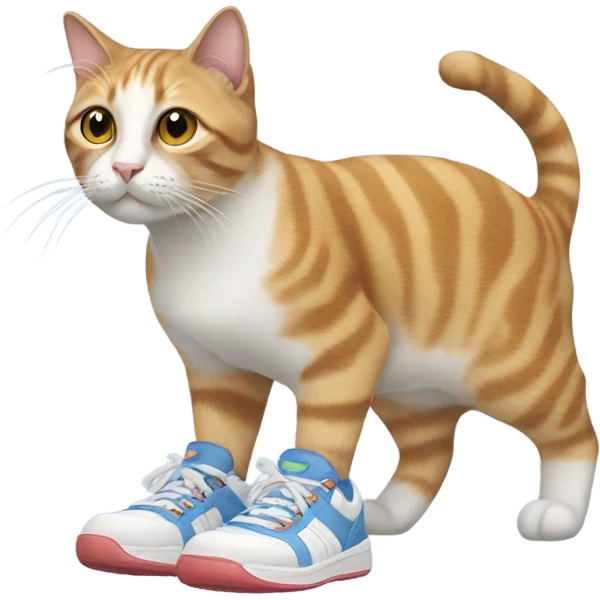 Cat with tennis shoes on  emoji