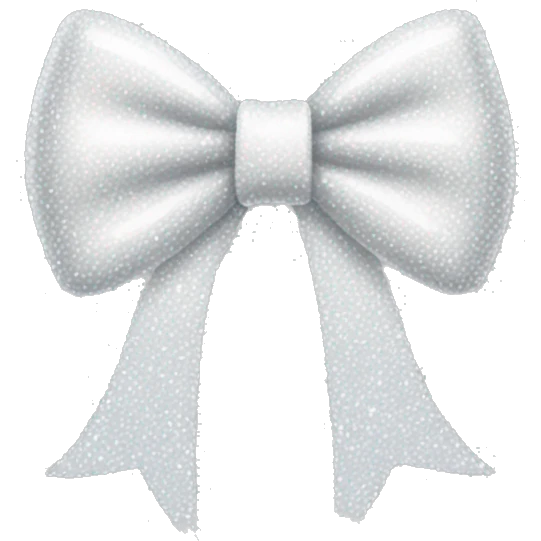 white sparkly bow emoji