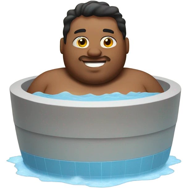 Overweight guy in hot tub emoji