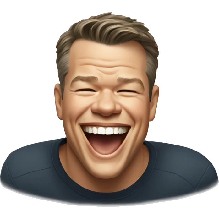 Matt Damon laughing emoji