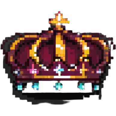 maroon crown with sparkling effect emoji