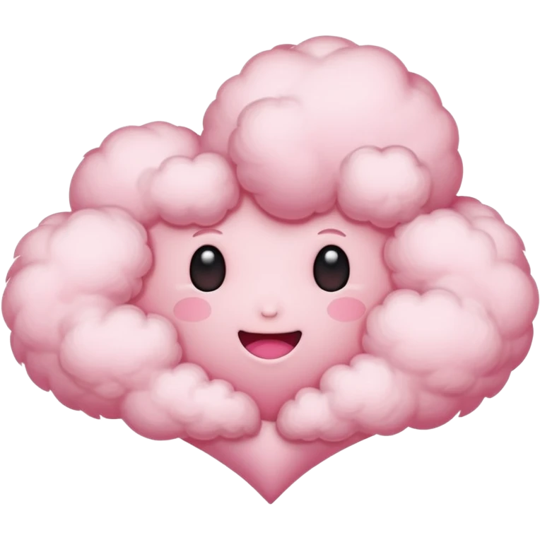 pink heart cloud no face  emoji