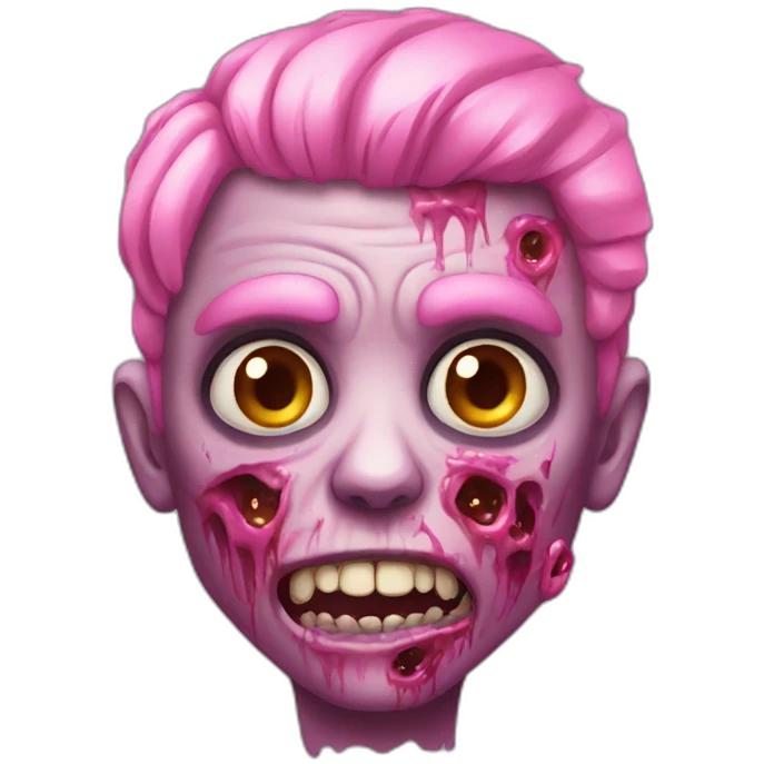 Zombie pink emoji