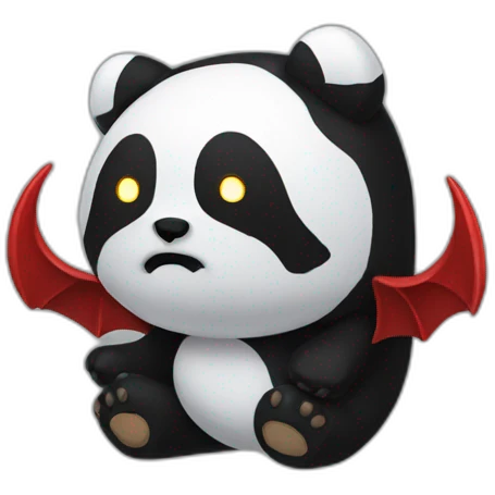 Monokuma with devil horns emoji