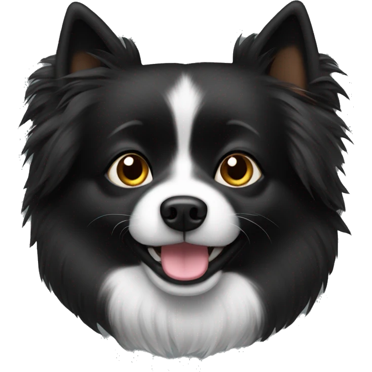 Black spitz female dog emoji