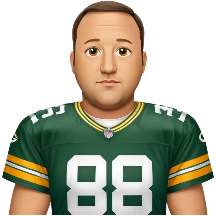 Kevin James as a Green Bay packers fan emoji