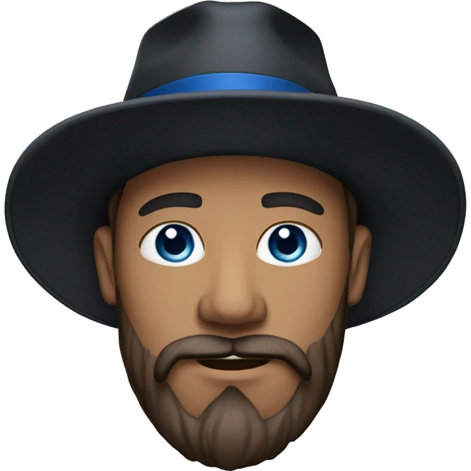 35 years old, male, red hair, black basketball hat, blue eyes, pale complexion, thick beard and thin mustache emoji
