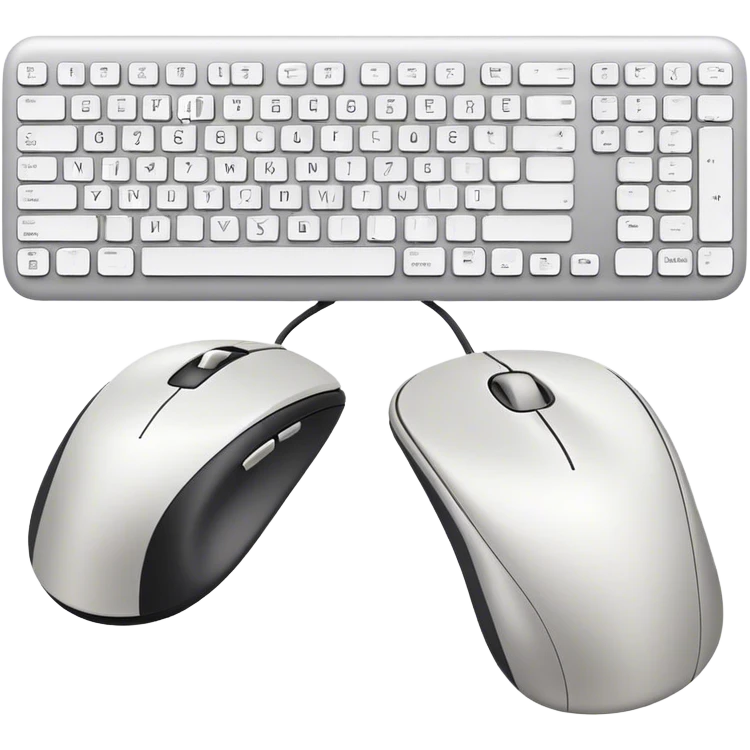 computer mouse and keyboard emoji