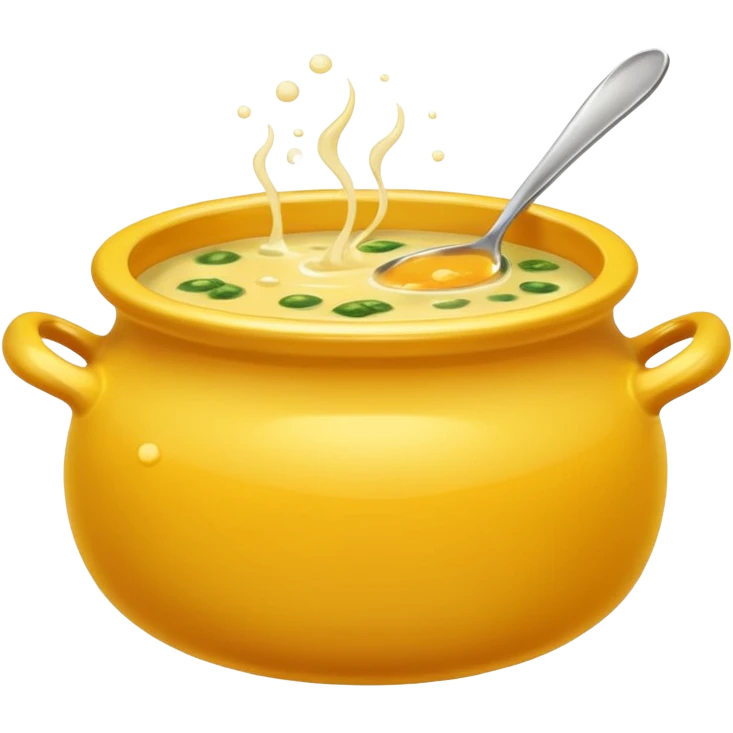 yellow pot with soup emoji