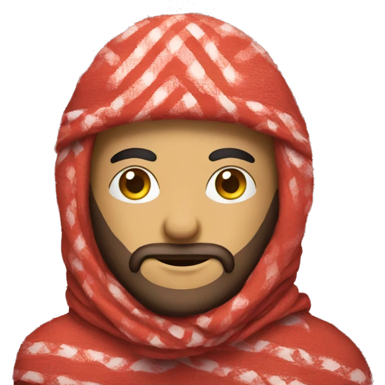 Red Keffiyeh man emoji