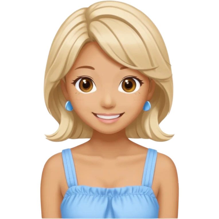Blue Pastel Gyaru Summer Girl emoji