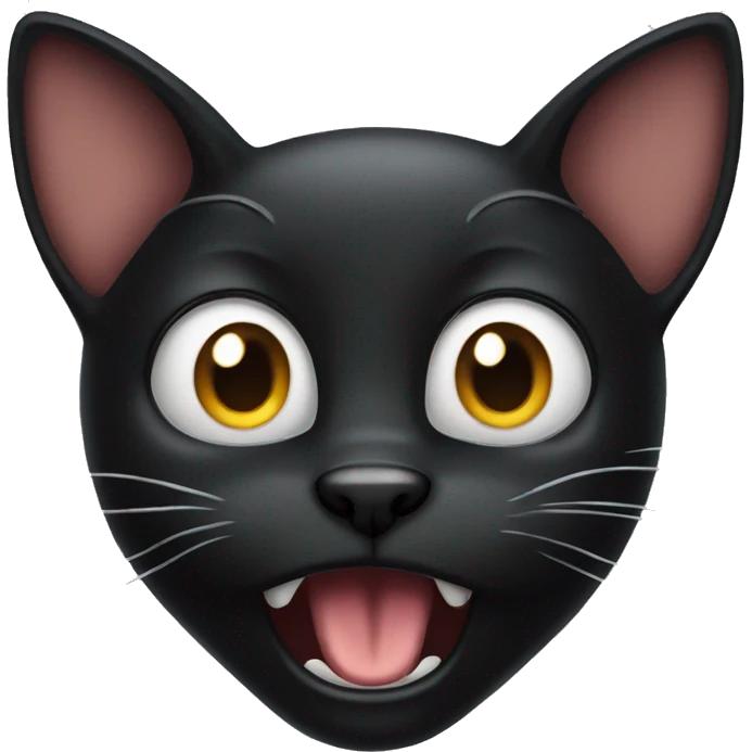 scared black cat emoji