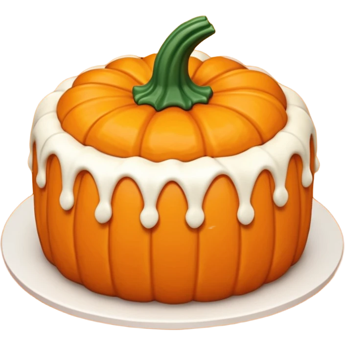 Cake shaped like a pumpkin emoji