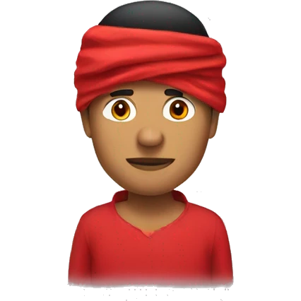 Mexican man with a red cloth on his head emoji