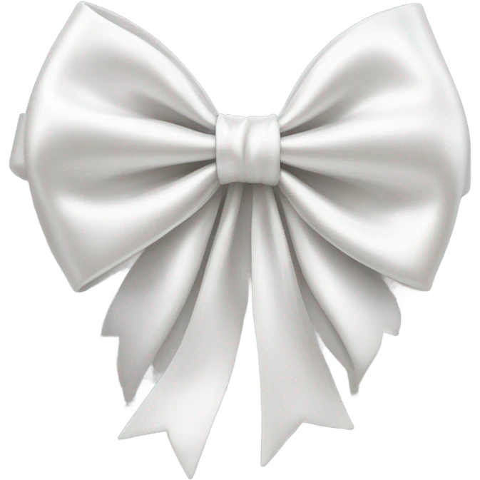 white satin bow emoji