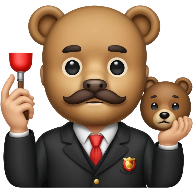I need a man judge with bear and moustache emoji