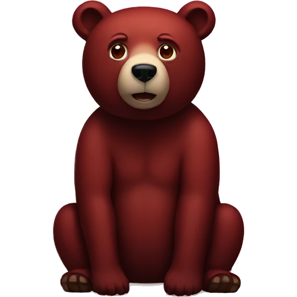 Dark red bear emoji
