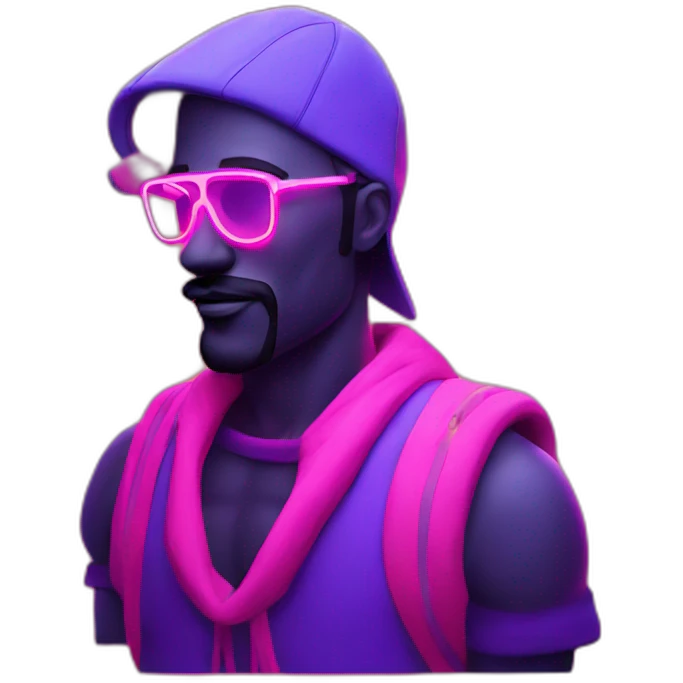 Juicy booty neon sign style man emoji
