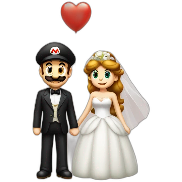 Mario and Luigi marry emoji