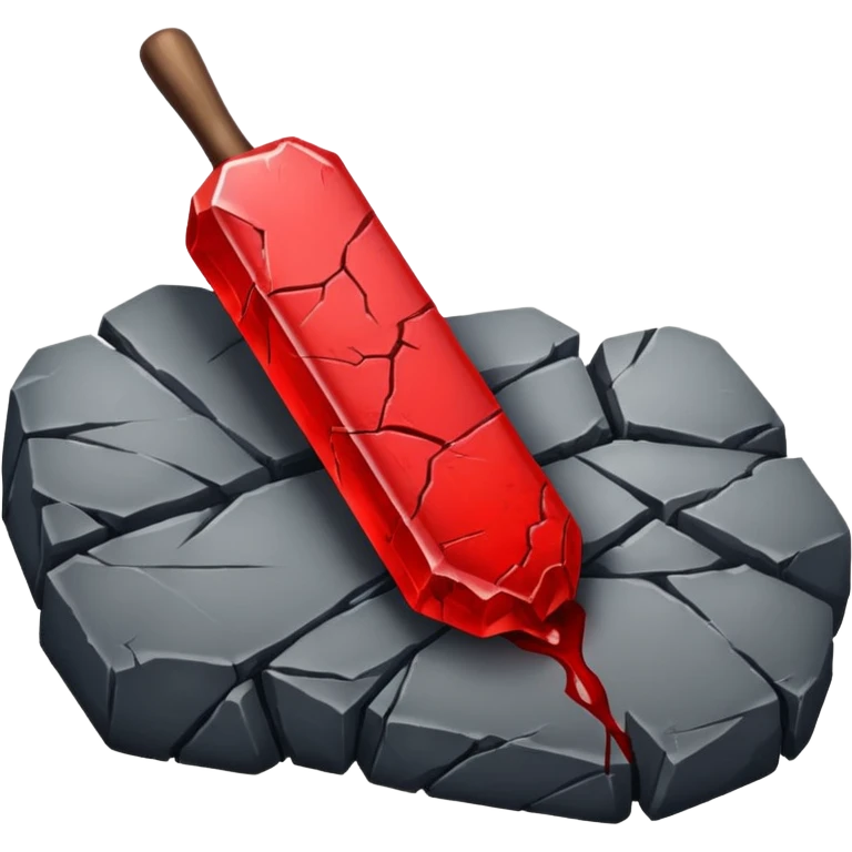 i want an hp bar for my discord bot which is text fight bot, i want a total of 3 emojis, left edge of hp bar, right edge of hp bar, middle of hp bar, i want the hp bar to look cracky and rocky like blood in rock emoji
