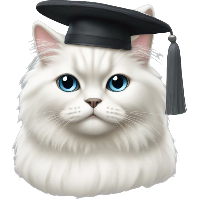 White Himalayan cat wearing a kippa emoji