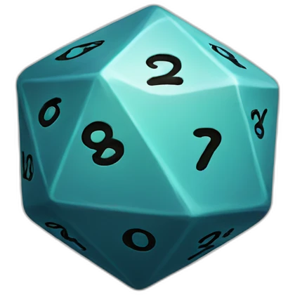 d20 die emoji