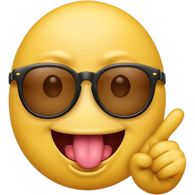 Fassa um emoji simples aquele da carinha amarelo de óculos escuro dando uma língua bem ofensiva e mostrando o dedo do meio da mesma forma emoji
