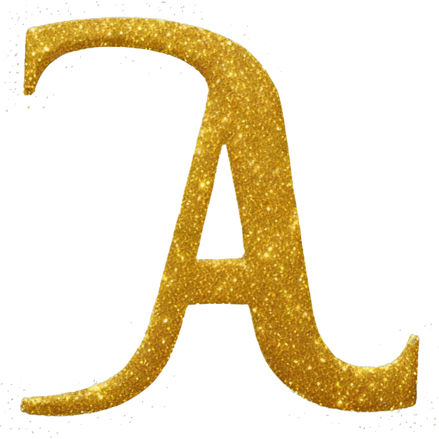 Glitter letter d emoji
