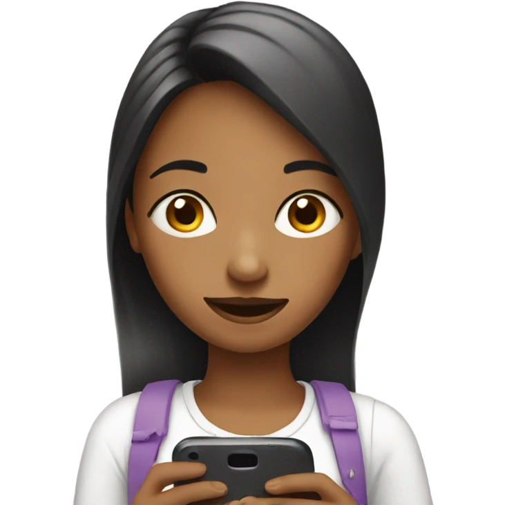 Girl using mobile  emoji