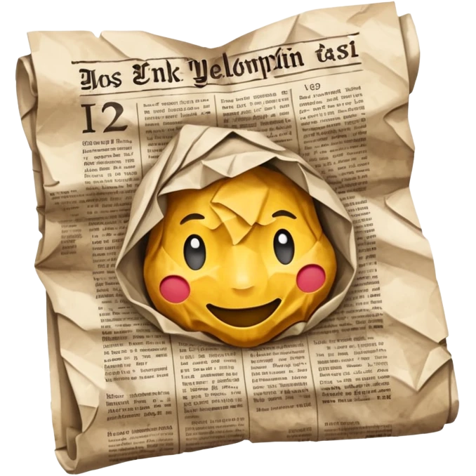 newspaper no face emoji