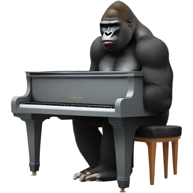 gorilla playing piano from Sing movie emoji
