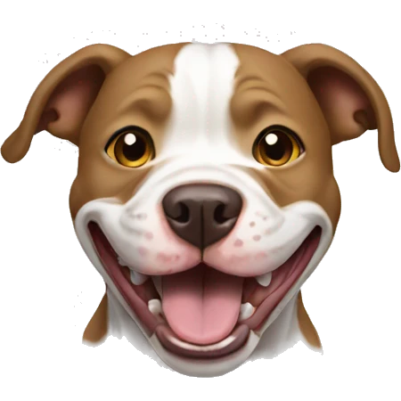 Laughing pitbull emoji