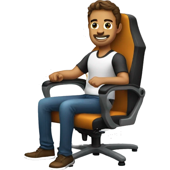 guy in gaming chair with arm rests  emoji