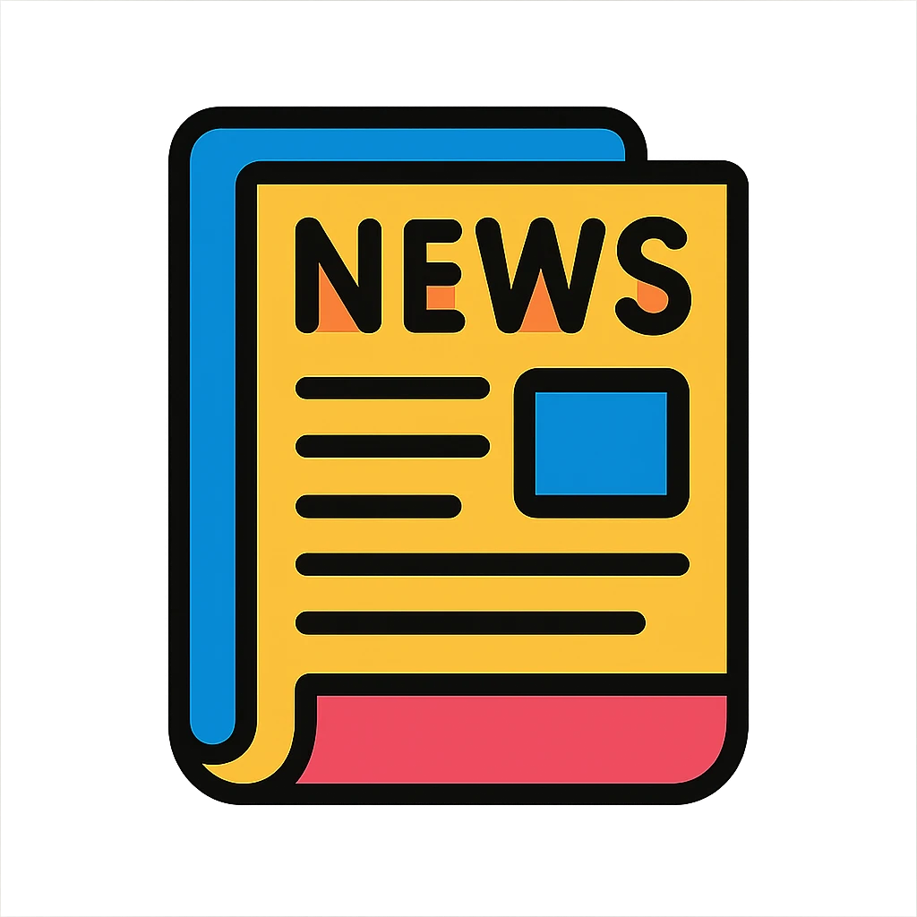 vibrant toon style newsletter icon emoji