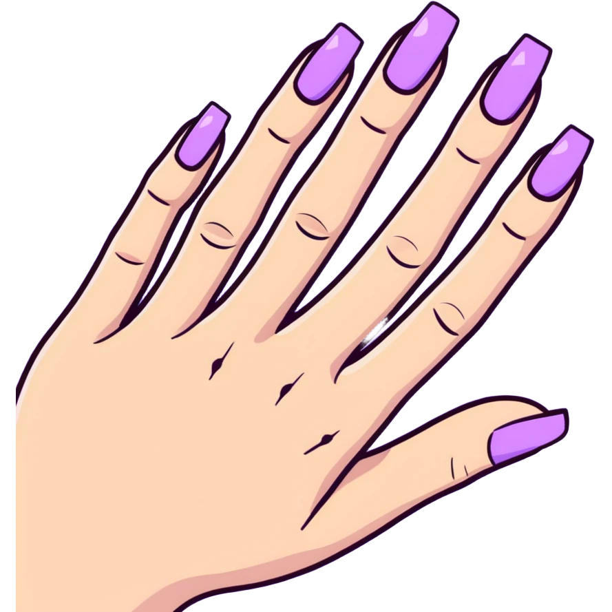lilac pastel manicure emoji