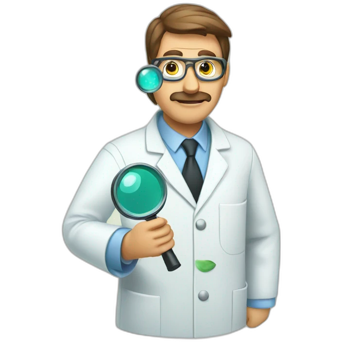 Scientist with magnifying glass emoji