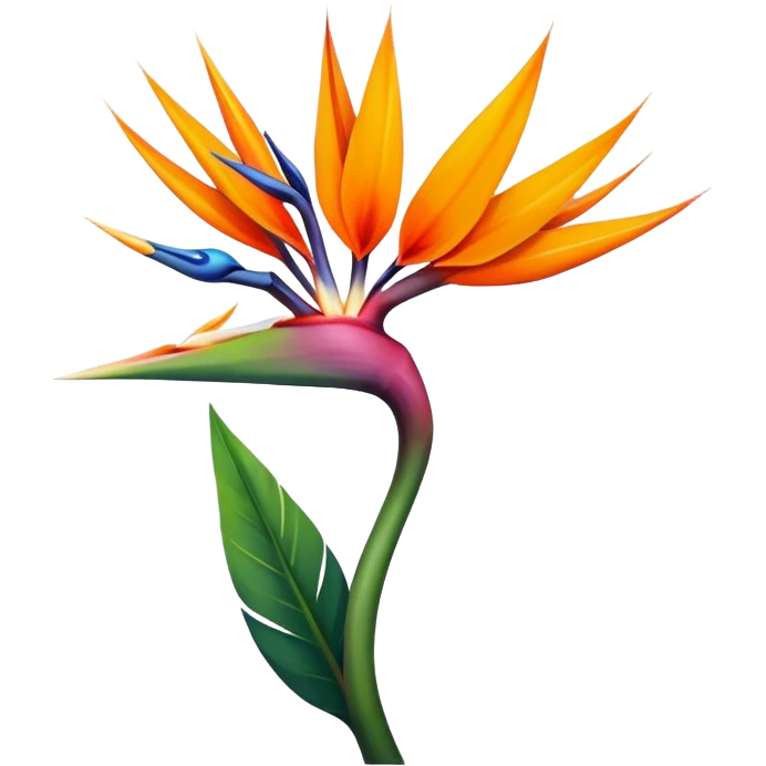 the flower the bird of paradise  emoji