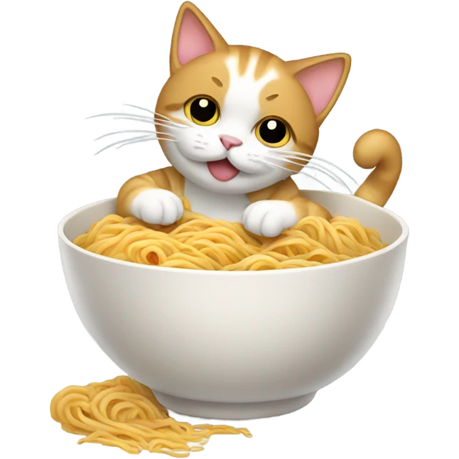 Cat with ramen  emoji