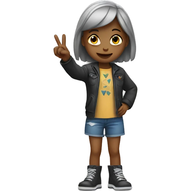 girl giving rock hand sign  emoji