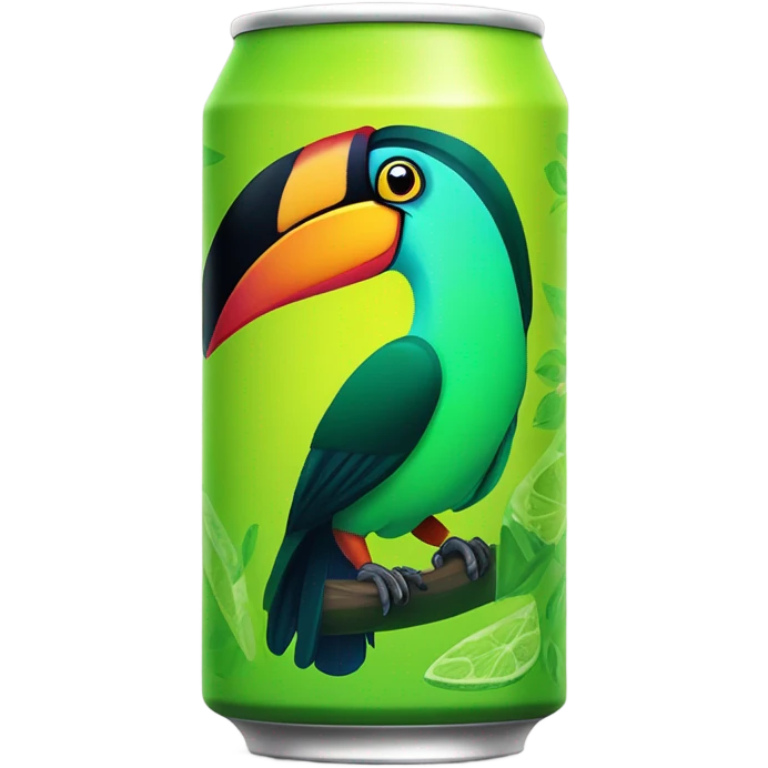 Thai lime toucan Energy Drink can  emoji
