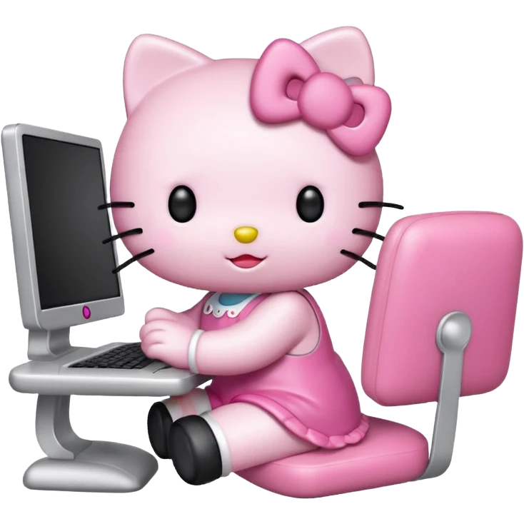 HELLOW KITTY} EN COMPUTADOR AESTHETIC emoji