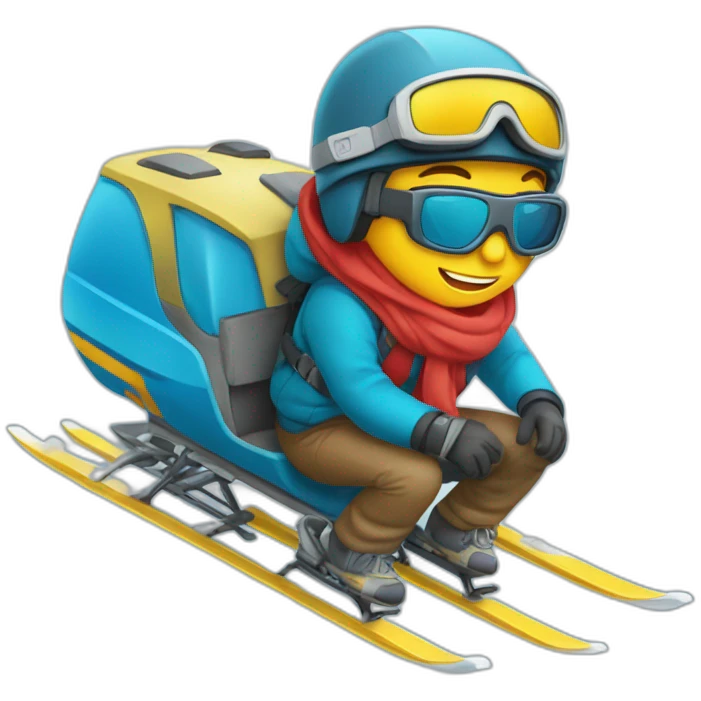 moyen de transport pour aller skier emoji