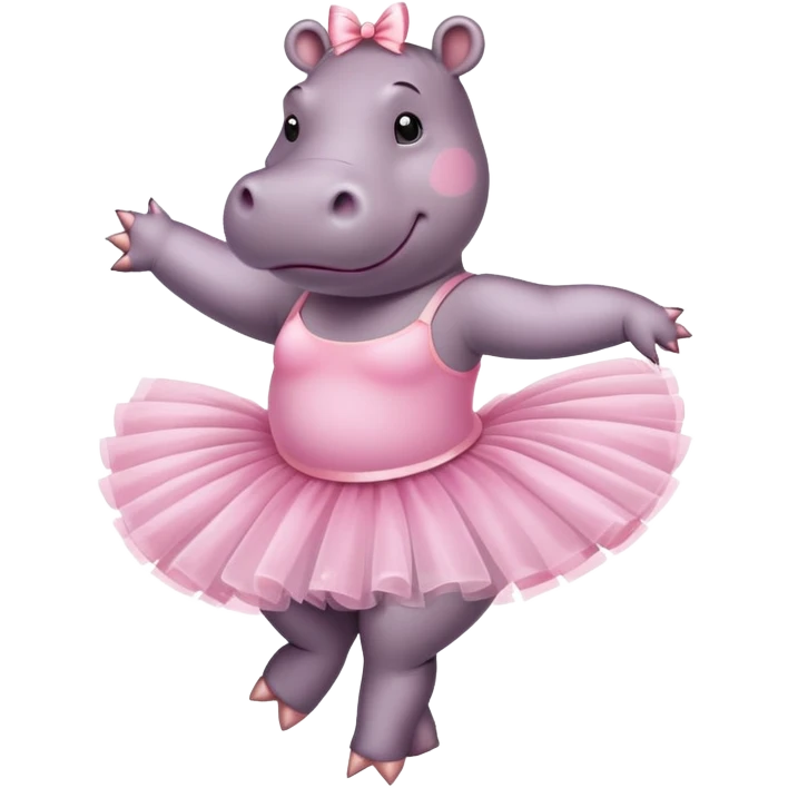 Hippo ballerina emoji