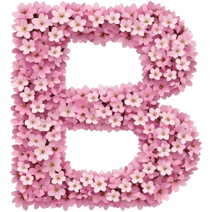 the number 25 made out of cherry blossoms emoji