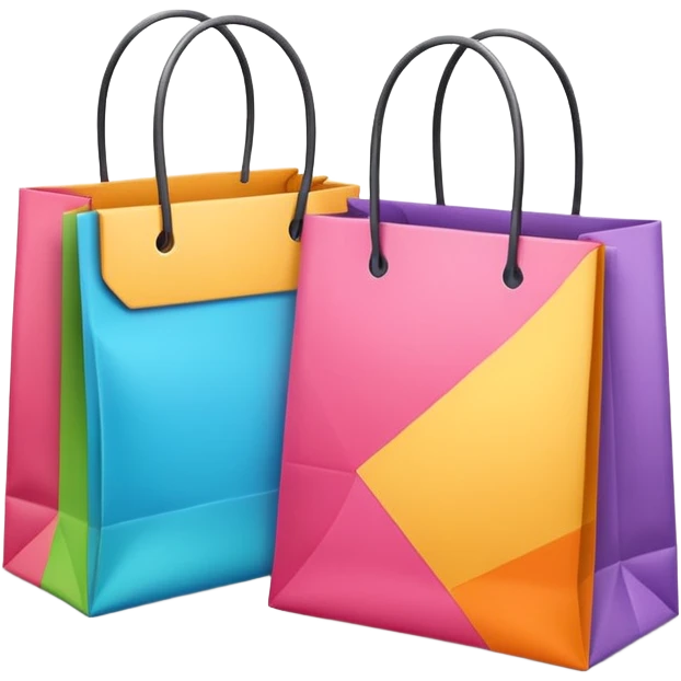 2 beautiful shopping bag emoji