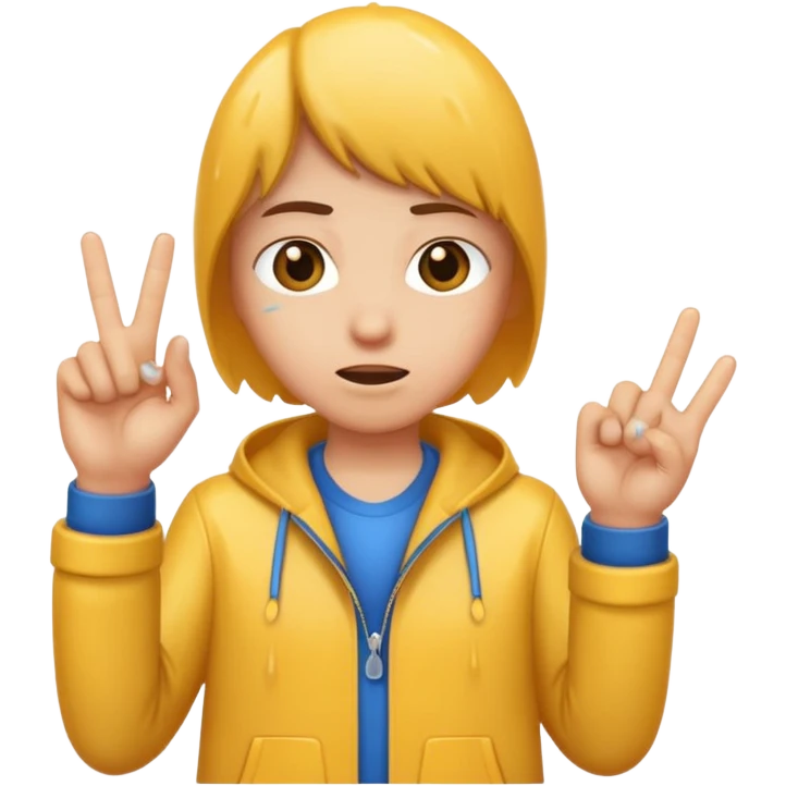 🌧️🖕🏻 emoji
