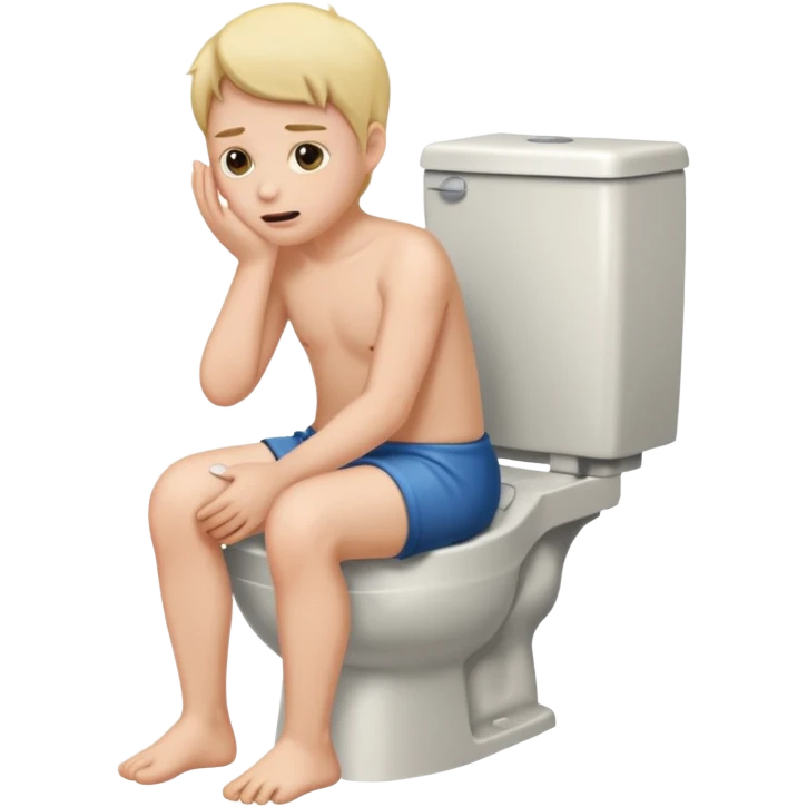 Pooping on a toilet without pants  emoji