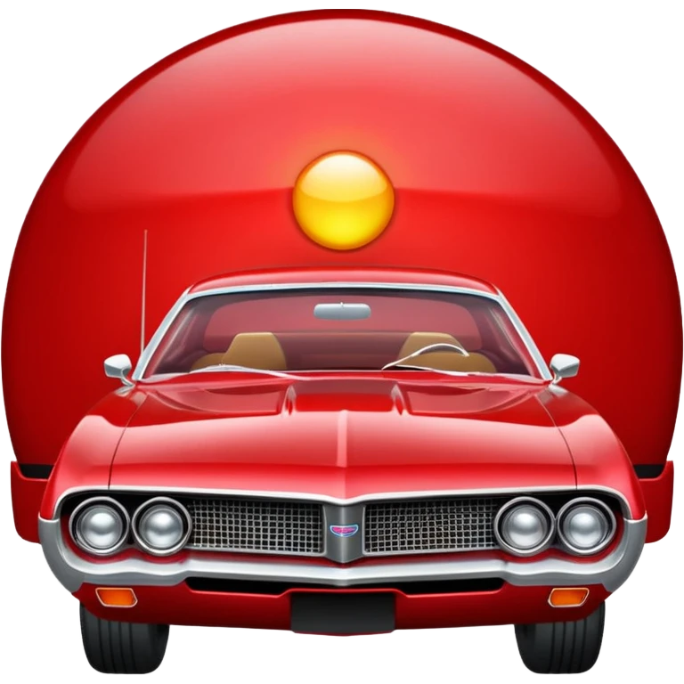 red ford torine from starsky and hutch with flashing light on top emoji